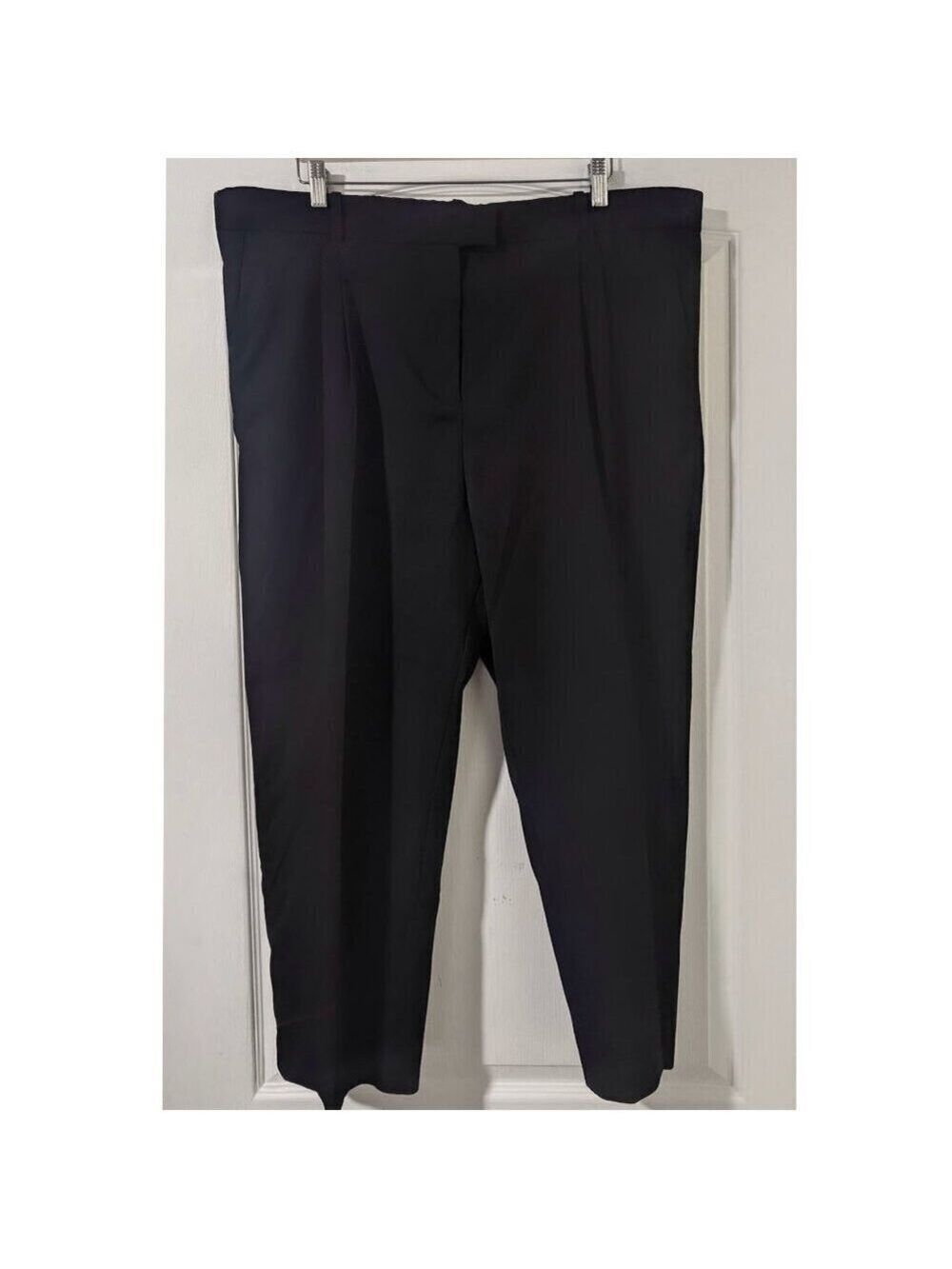 H&M | Pleat Front, Ankle-Length Trousers In Black